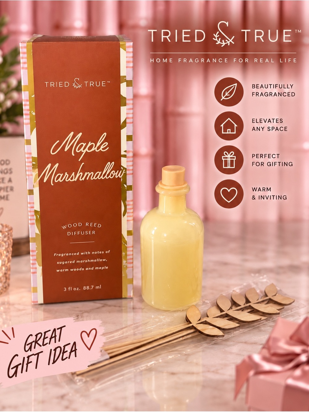 Maple Marshmallow Wood Reed Diffuser